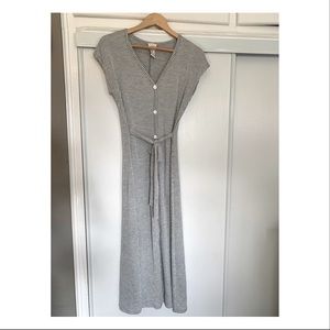 CAUTION TO THE WIND Seersucker Midi Summer Dress